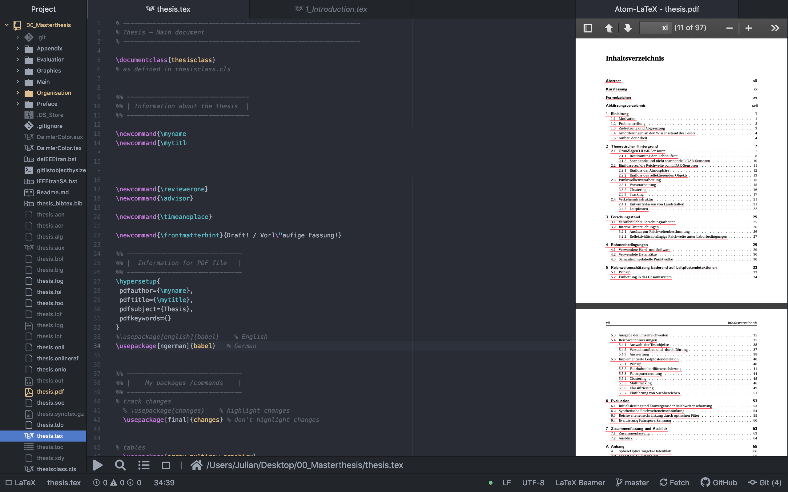 Die Atom IDE als LaTeX Editor